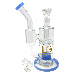 8" Loud Cloud Glass Shower Head Recycler Water Pipe W/ Banger - [TE-109]